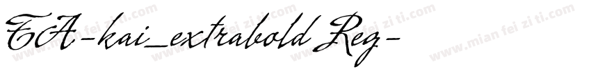 TA-kai_extrabold Reg字体转换